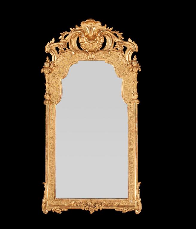 A Swedish Rococo 18th century mirror.