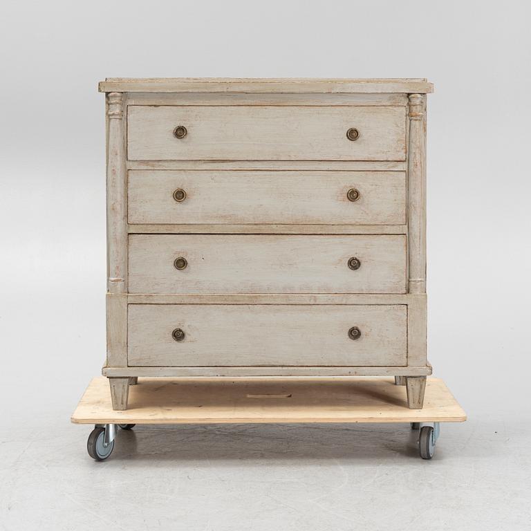 A 19th century chest of drawers.