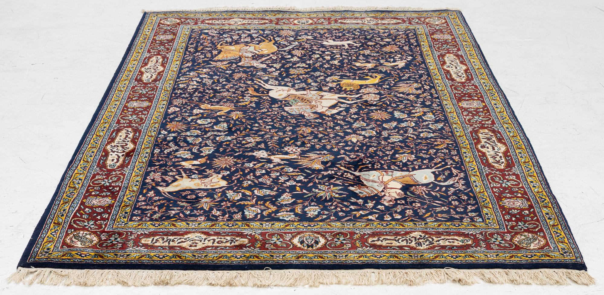 Rug, Ghom 215 x 138 cm.