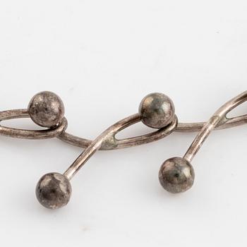 Niels Erik From. Collier samt armband, silver.