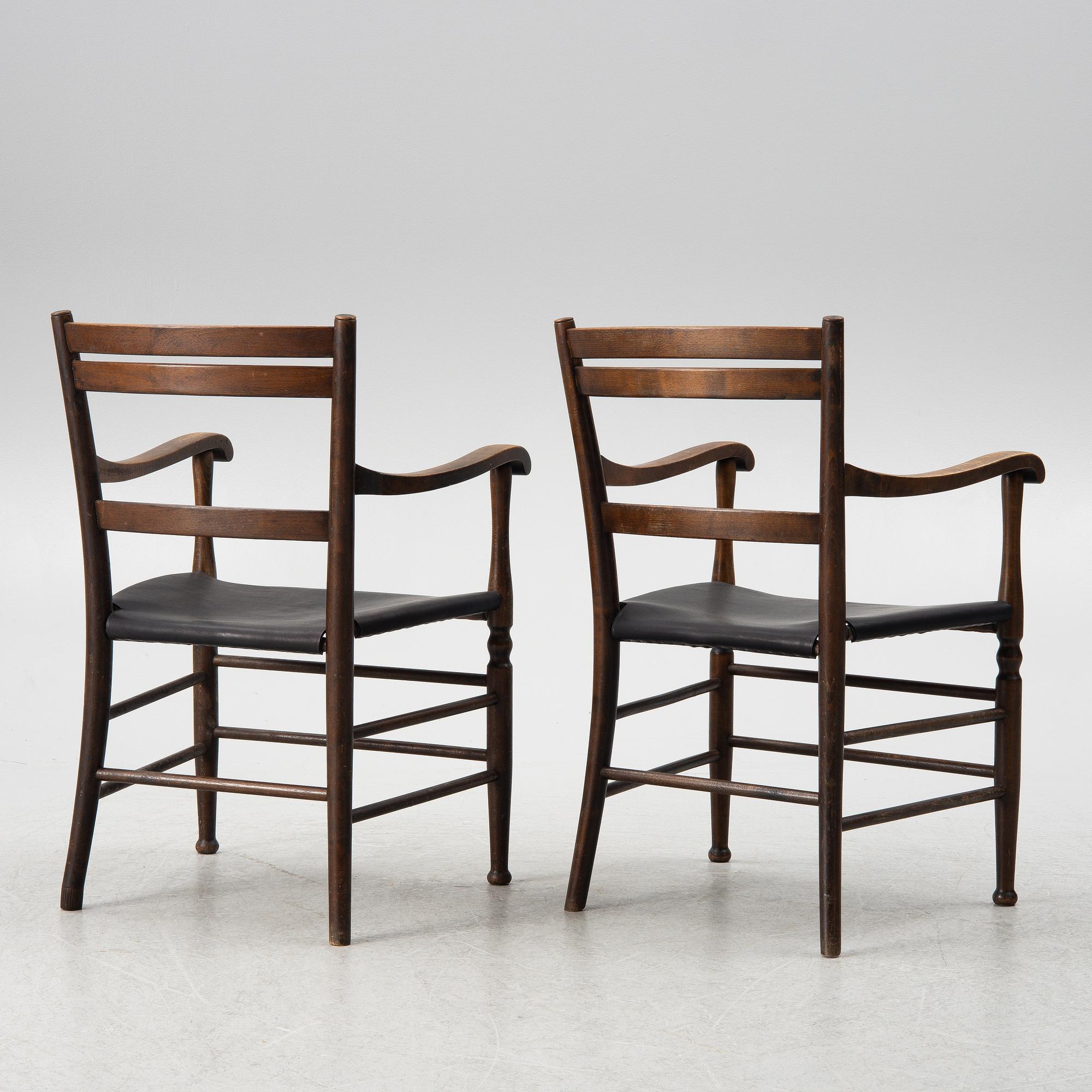 Gunnar Asplund, Armchairs, a pair, Gemla, designed for the Stockholm Exhibition 1930.