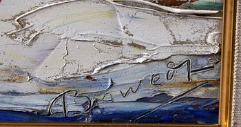 CARL BOWEDT, olja på pannå, sign.