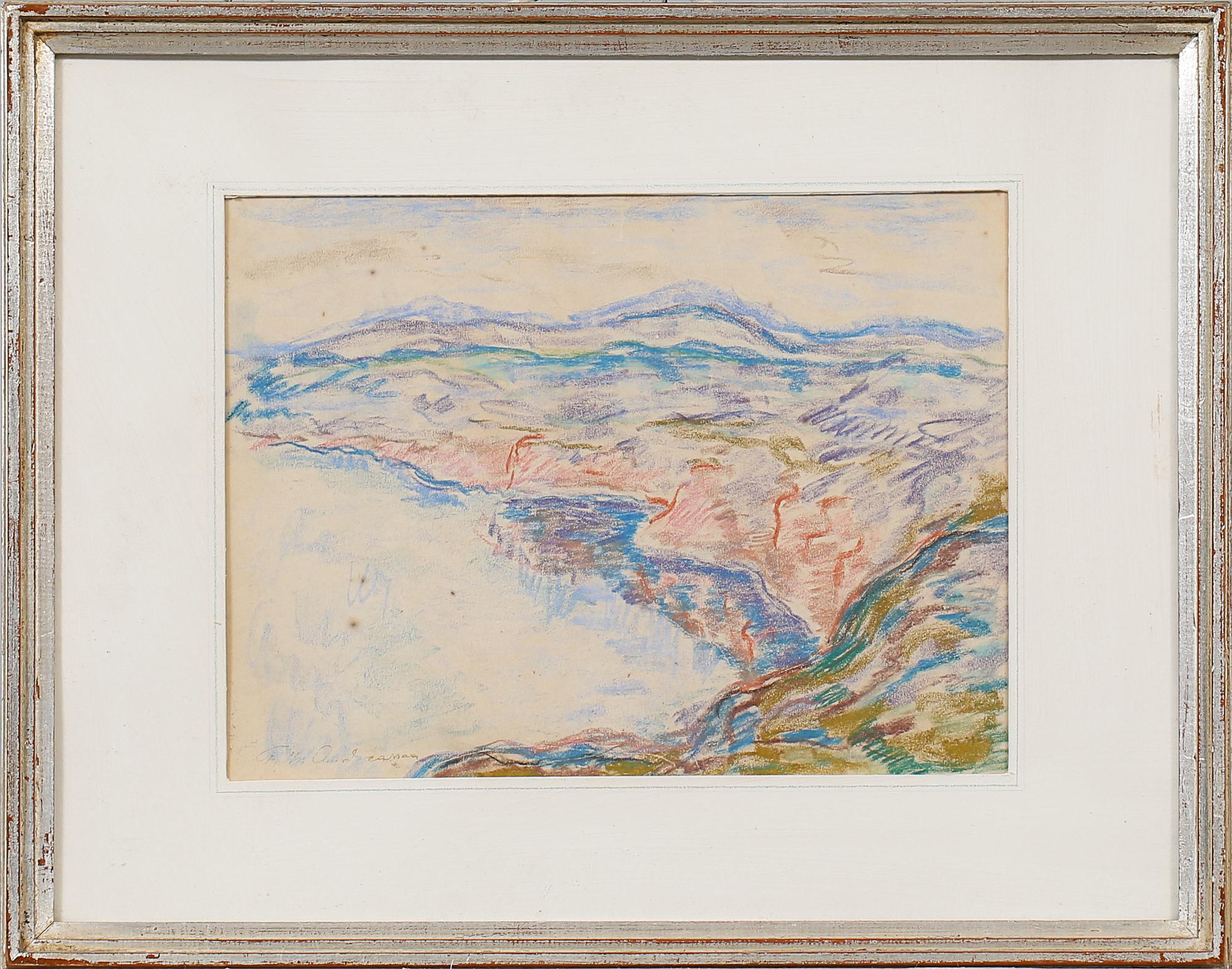 FOLKE ANDRÉASSON, 2 st, akvarell respektive pastell, signerade.