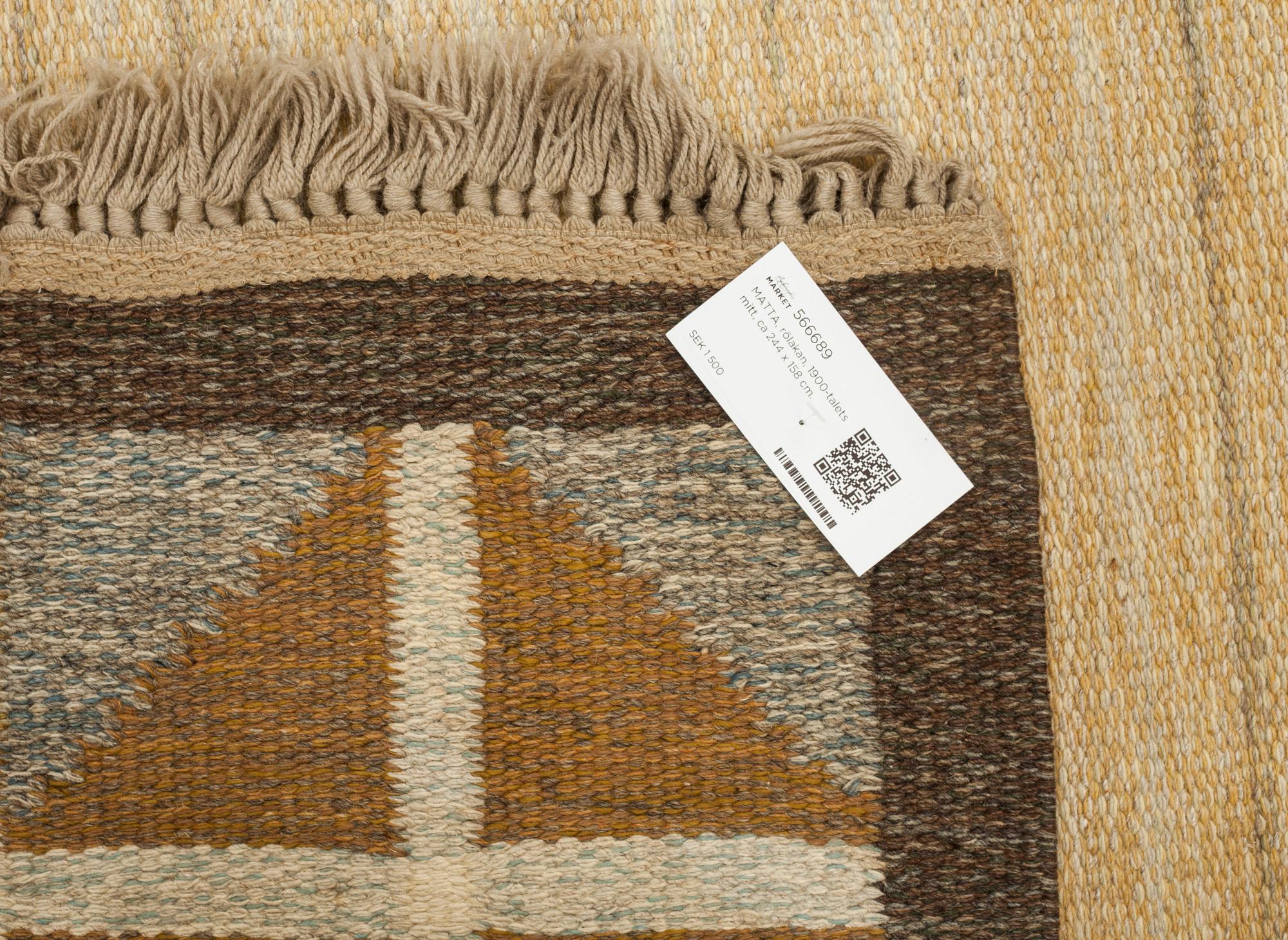 MATTA, rölakan, 1900-talets mitt, ca 244 x 158 cm.