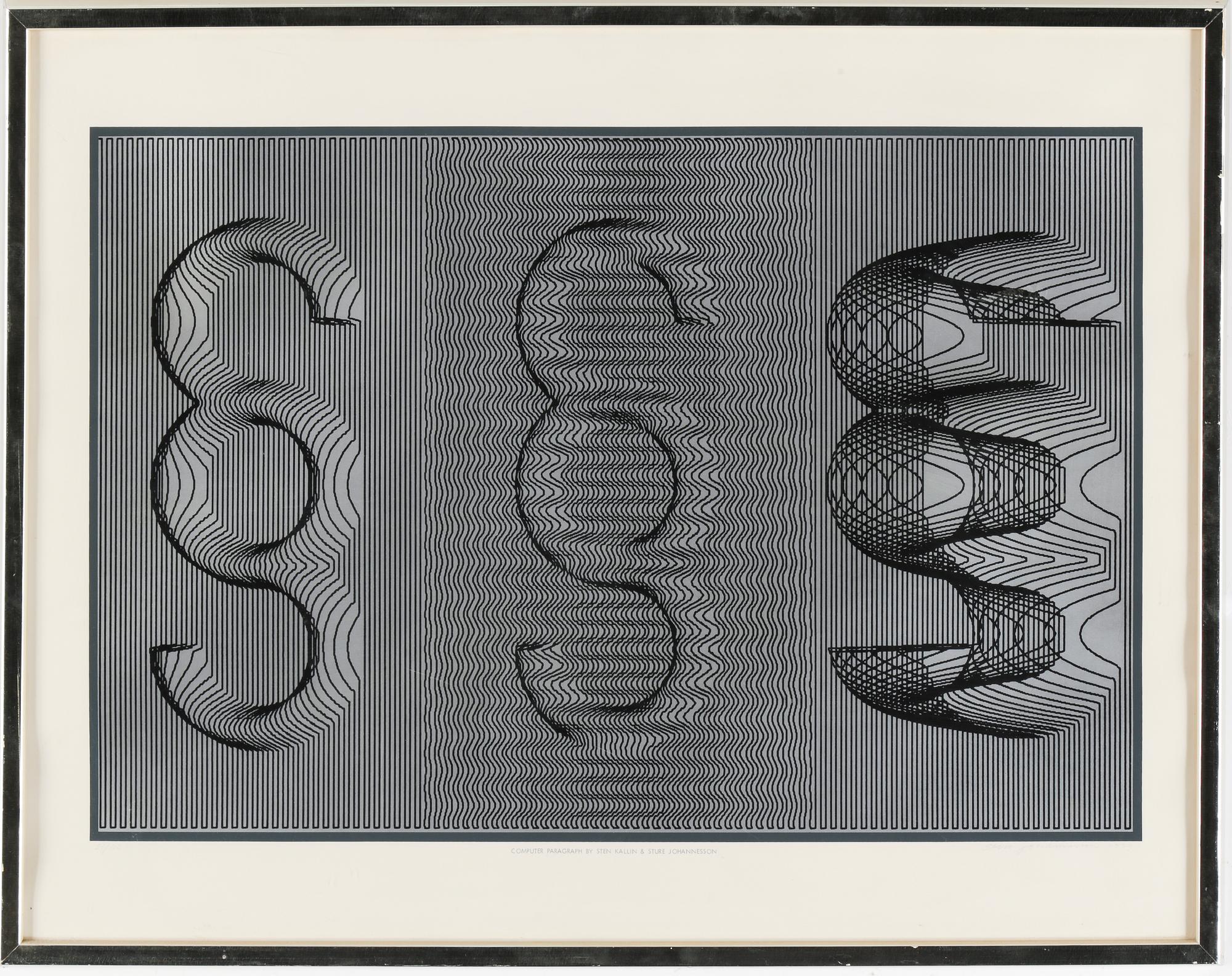 STEN KALLIN & STURE JOHANNESSON, färgserigrafi, signerad och numrerad  21/100.