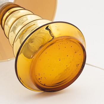 Gustaf Leek, a glass table lamp, 1960's, signed.