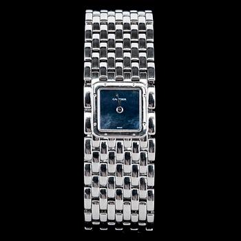 144. A LADIES WRIST WATCH, Cartier Steel.