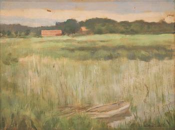 656. Lotte Laserstein, Lake landscape.