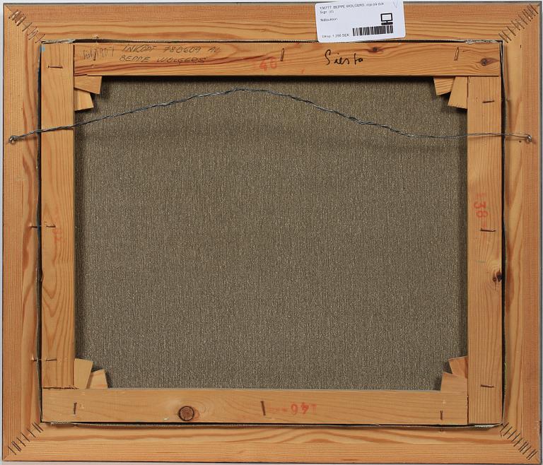 BEPPE WOLGERS, olja på duk. Sign.