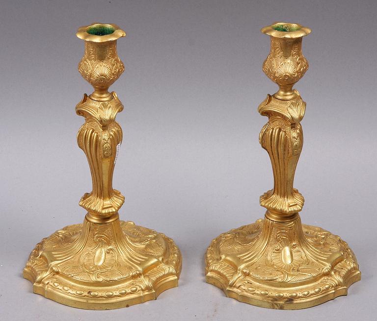 LJUSSTAKAR, Louis XV-stil, 1800-tal.