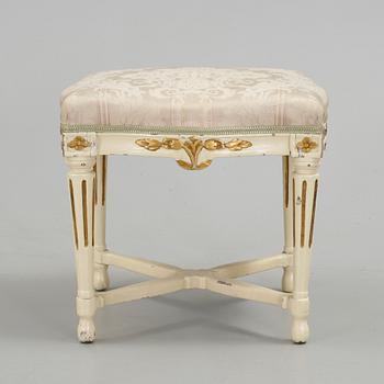 TABURETT, gustaviansk stil, 1800/1900-tal.