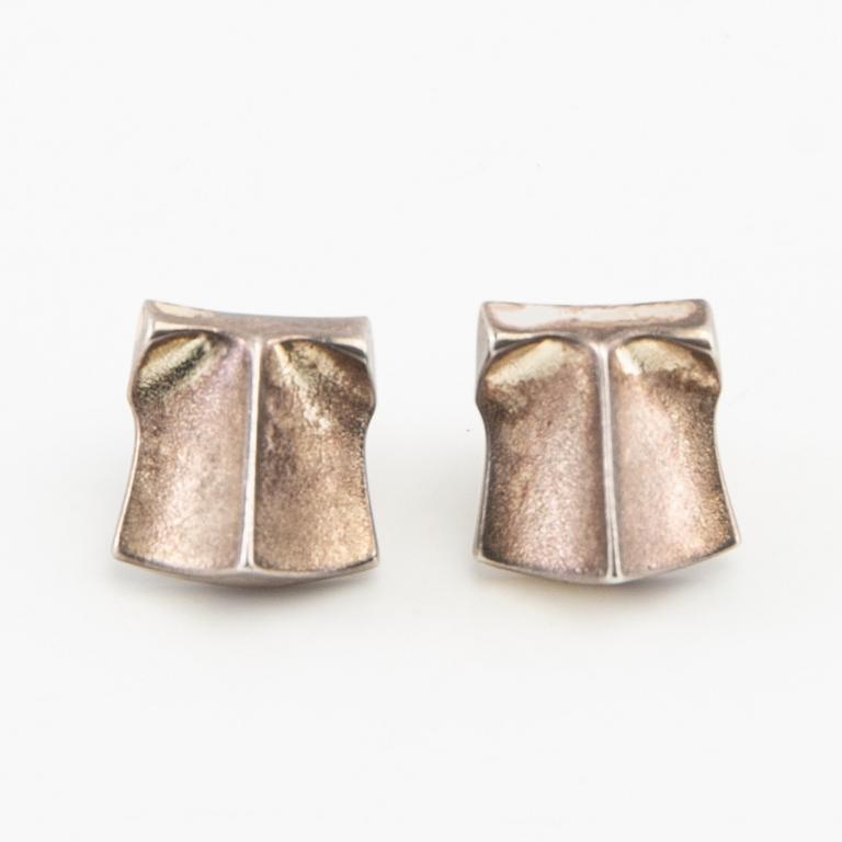 Björn Weckström, Earrings, a pair, "Muletta", sterling silver, Lapponia.