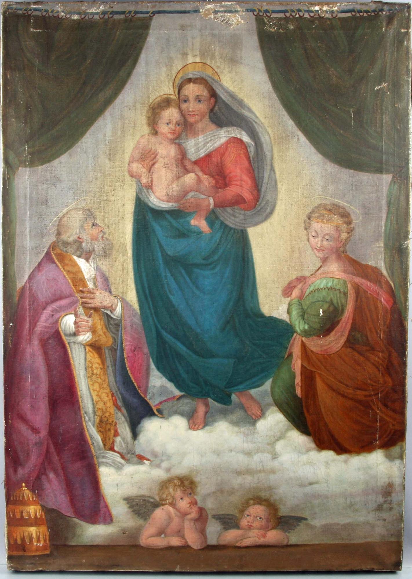 OKÄND KONSTNÄR, olja på duk, troligen 1800-tal.