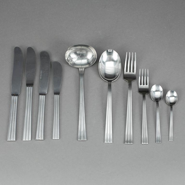 BESTICK, 75 delar, rostfritt stål, "Thebe", Folke Arström, Gense, 1900-talets mitt.