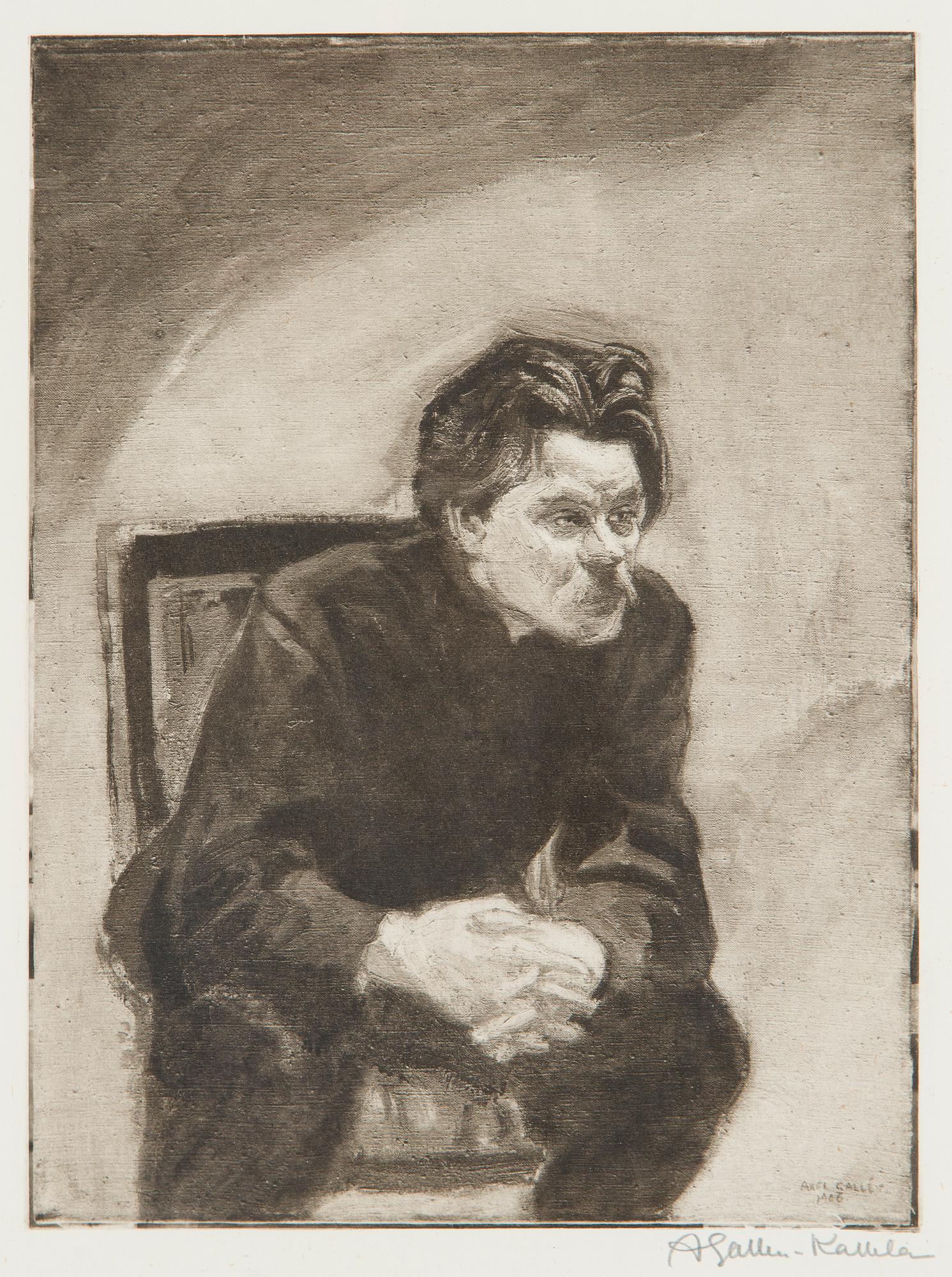 Akseli Gallen-Kallela, "Porträtt av Maksim Gork".