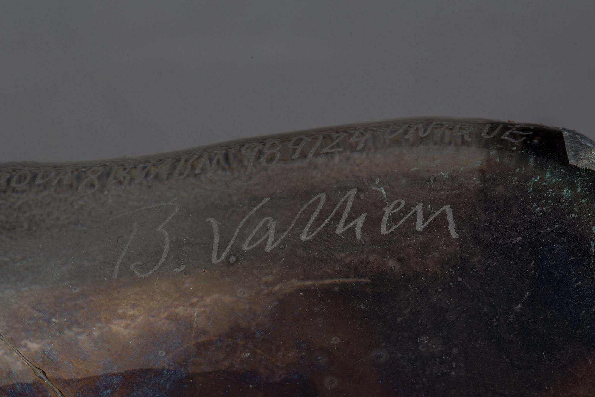 SKULPTUR, glas, Bertil Vallien, unique. Kosta Boda, bok medföljer.