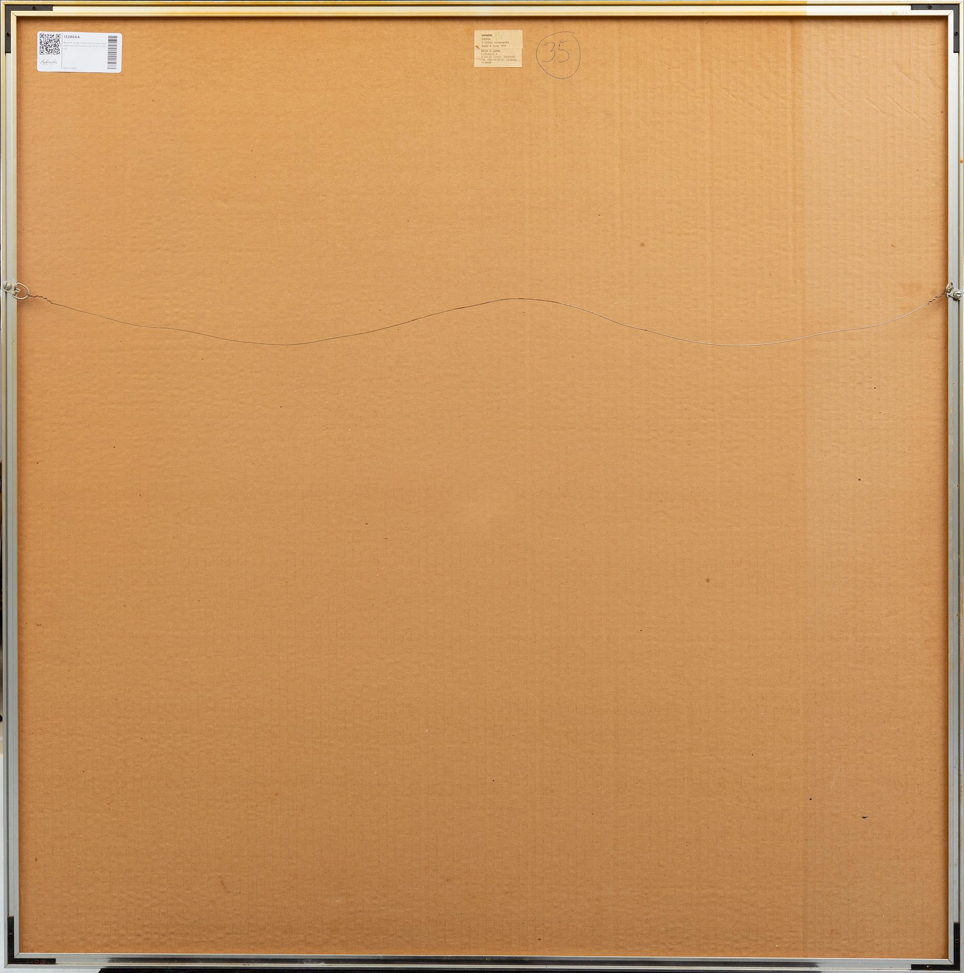 Beck & Jung, screenprint signerad daterad och numrerad 1974 12/20.