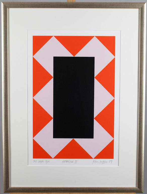 PAUL OSIPOW, serigrafi, signerad och daterad -89, numrerad Tait. vedos 7/15.