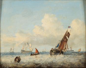 EDWIN HAYES, oil on panel, signed.