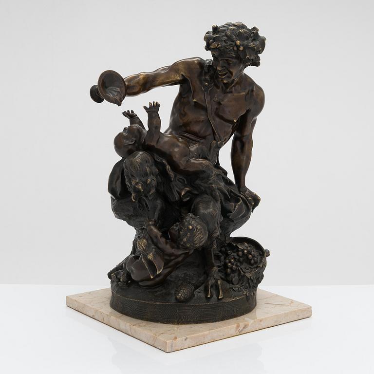 Claude Michel Clodion, after, a bronze sculpture, marked 'Clodion'.