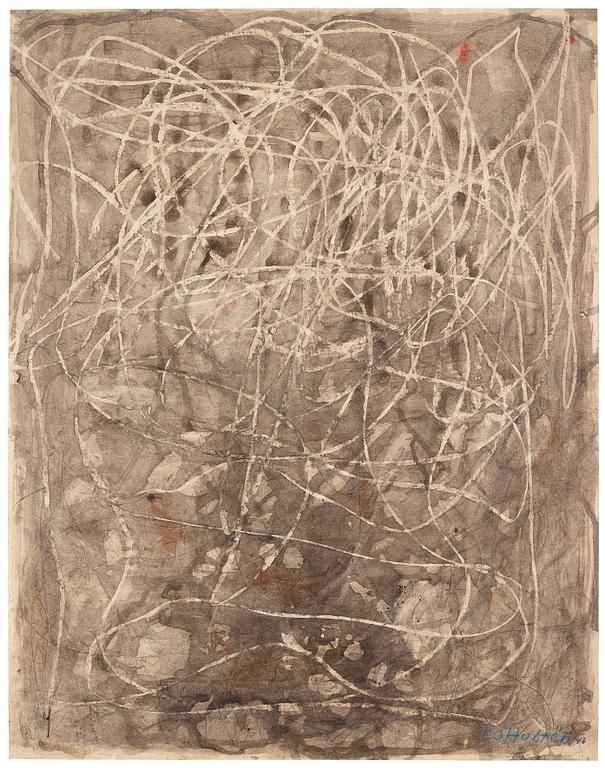 CO Hultén, mixed media, signed and dated -46.