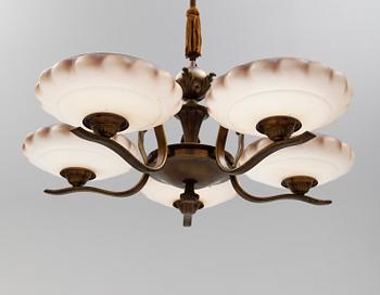 TAKLAMPA, 1900-talets första hälft. Höjd ca 72 cm.