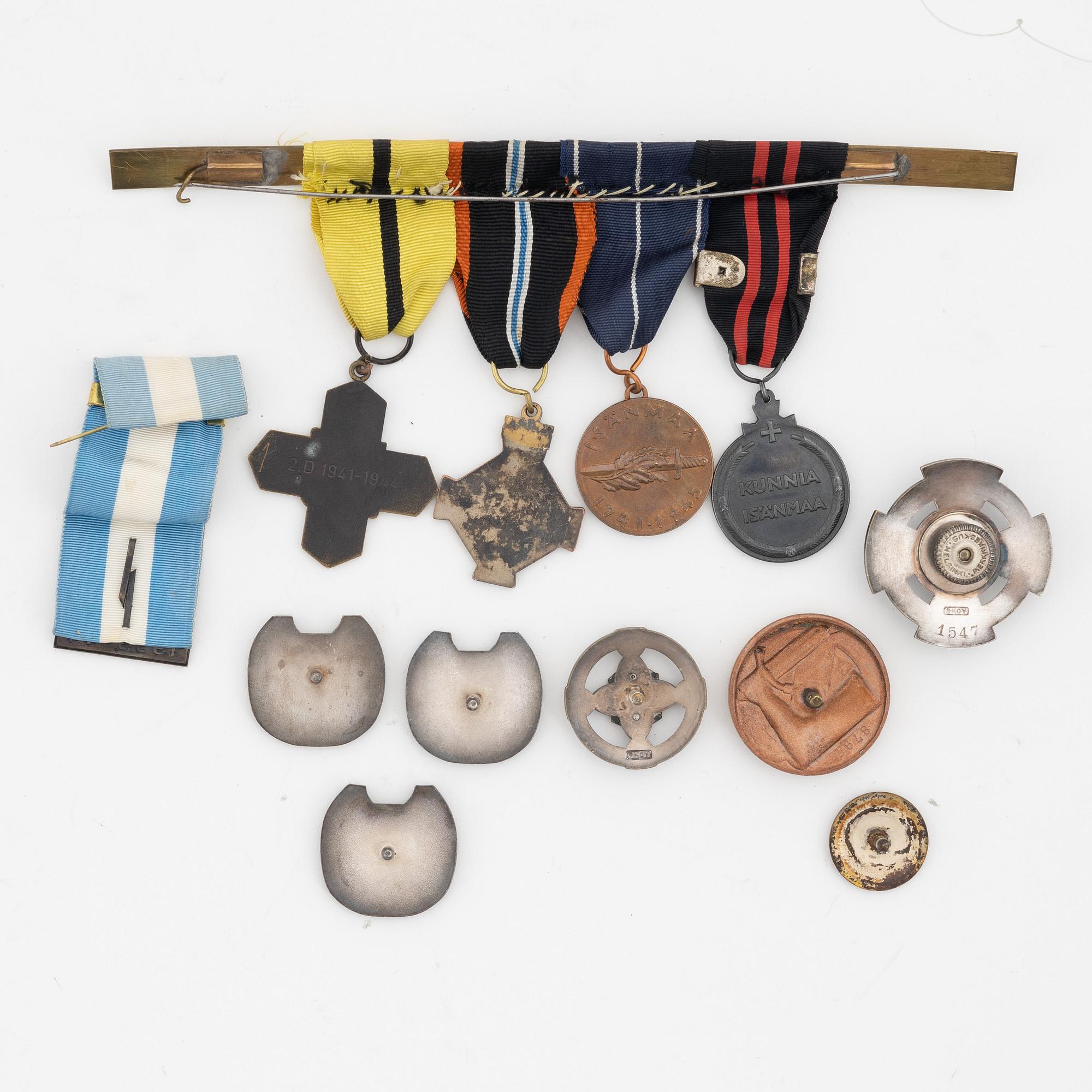 Medaljer, 12 st, Finland, 1940-tal.