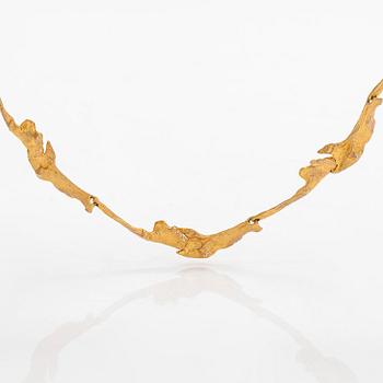 Björn Weckström, a 14K gold collier 'Orchid Psychedelic' for Lapponia 1970.