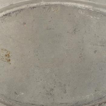 A group of six pewter dishes, different makers mark, most early 19th Century, Swedish/English.