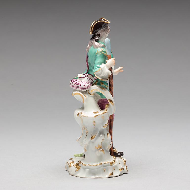 FIGURIN, porslin. Meissen, 1800-tal.