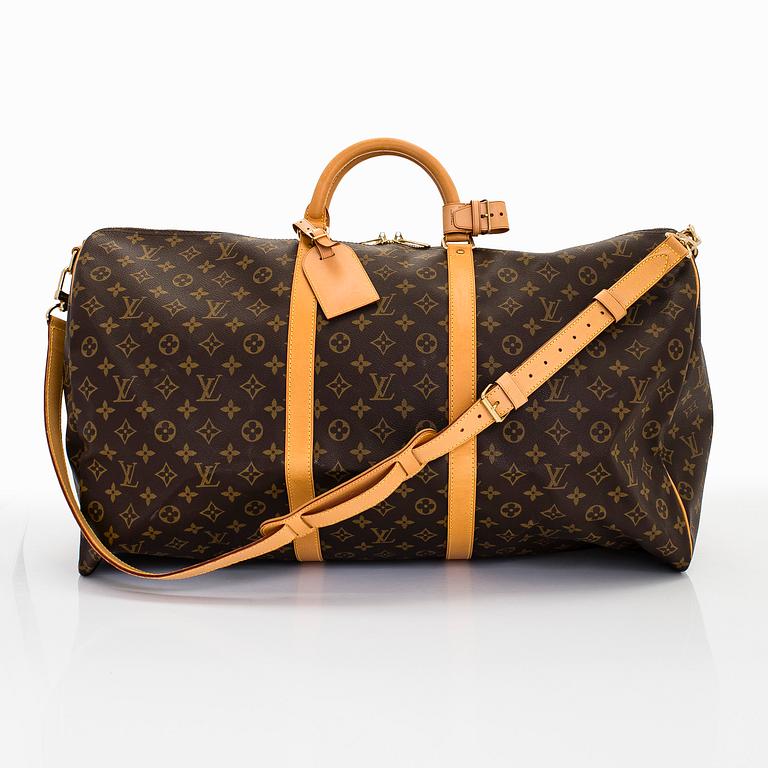 Louis Vuitton, a Monogram Canvas "Keepall 60 Bandoulière" weekend bag.