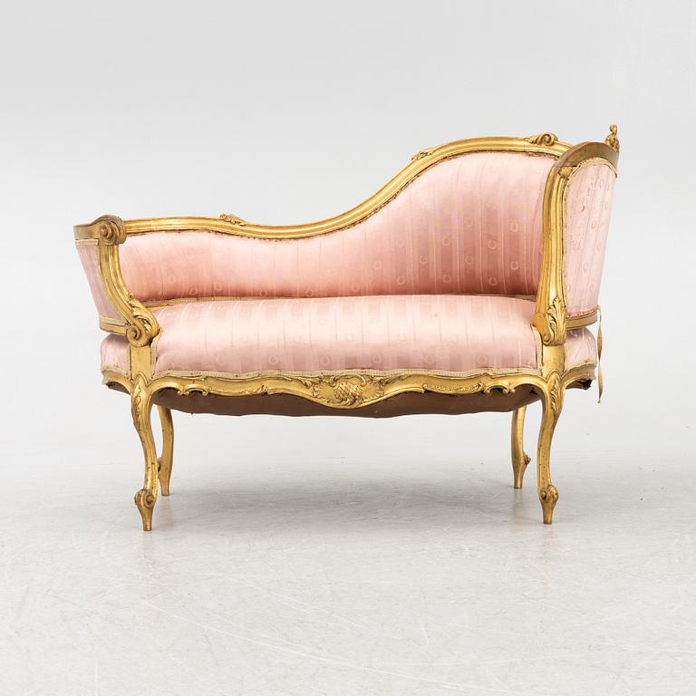 Soffa, rokokostil, sent 1800-tal.