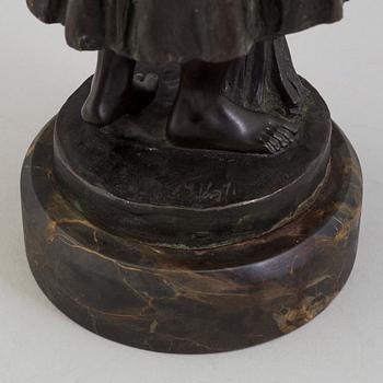 A SCULPTURE, after Max Valentin, signed M. Valentin,