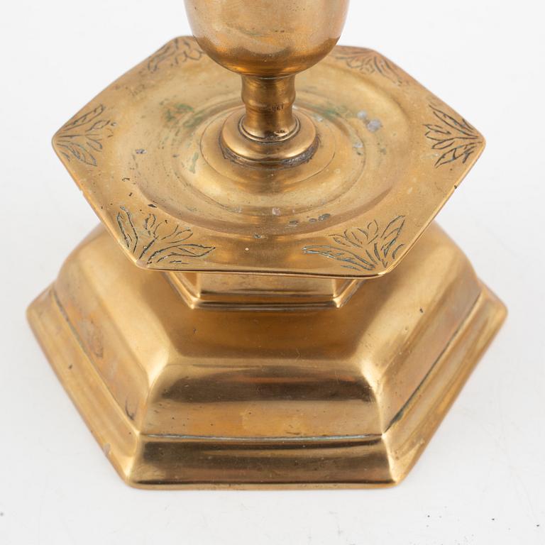 Ljusstakar, ett par, Nordeuropa, omkring år 1700, Barock.