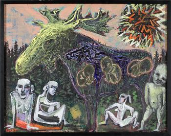 EVA ZETTERWALL, olja på duk. Sign.