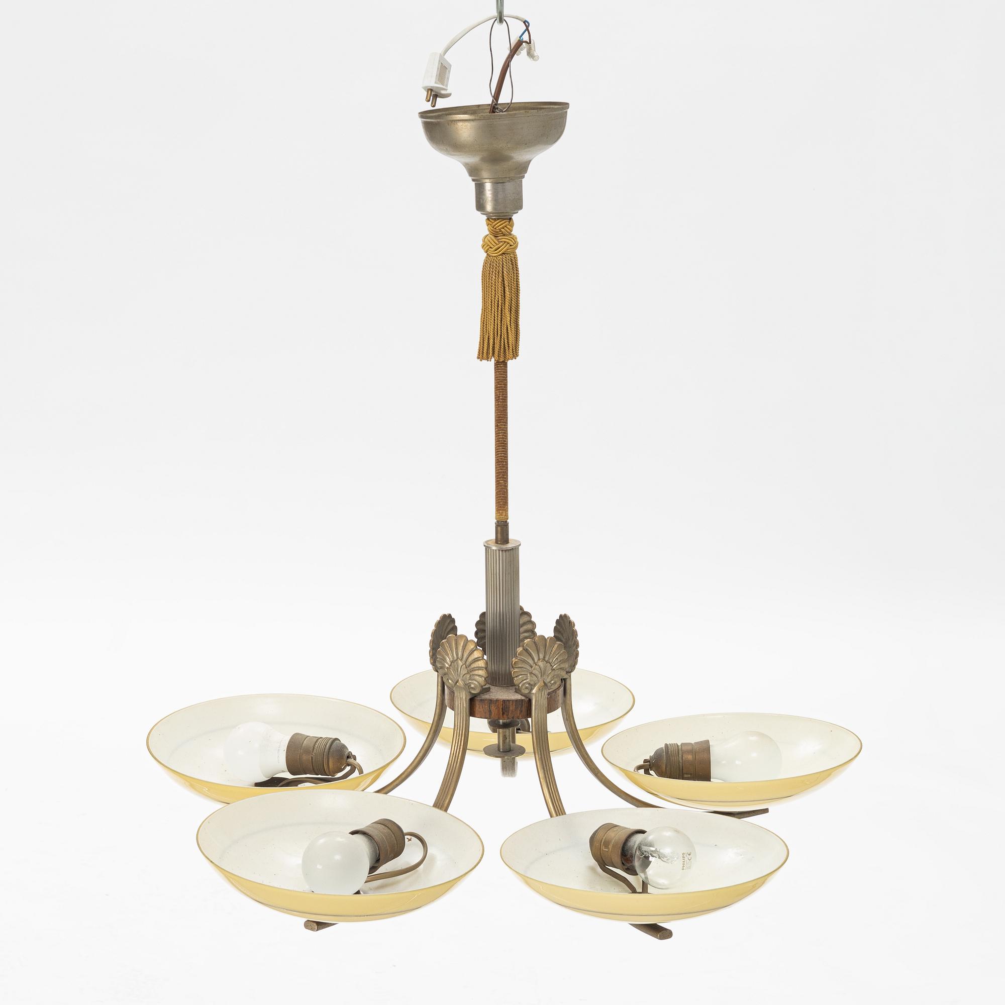 A ceiling light, 1920's/30's.