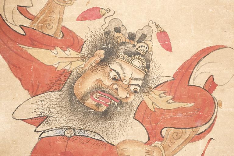 MÅLNING, Kina, troligen 1800-tal.