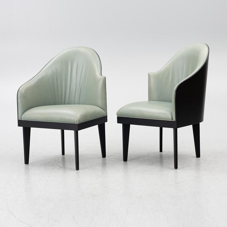 Pierre Sartogo & Nathalie Grenon, a pair of 'Toscana' lounge chairs, Saporiti Italia, 1980's.
