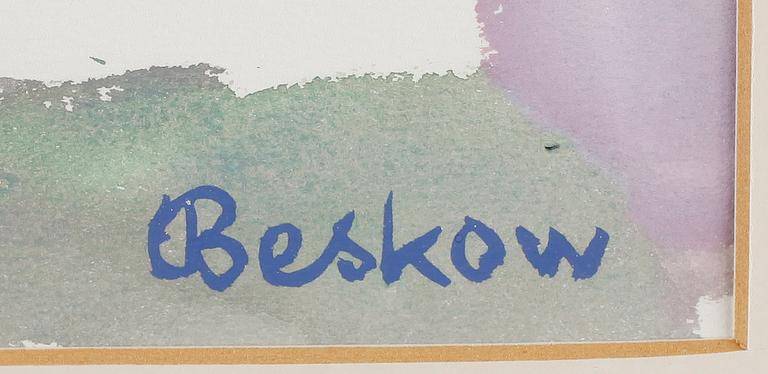 BO BESKOW, gouache, signerad.
