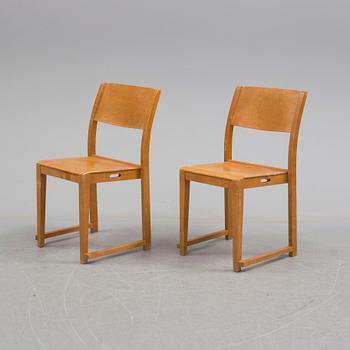 SVEN MARKELIUS, six birch 'Orkesterstolen' chairs, mid 20th Century.