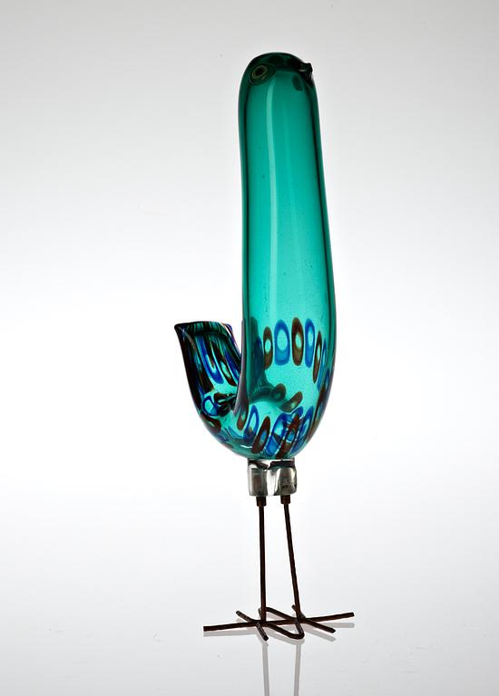 An Alessandro Pianon 'Pulcino' glass bird, Vistosi, Italy 1960's.