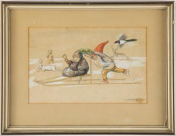 GEORG STOOPENDAAL, watercolur, signed.