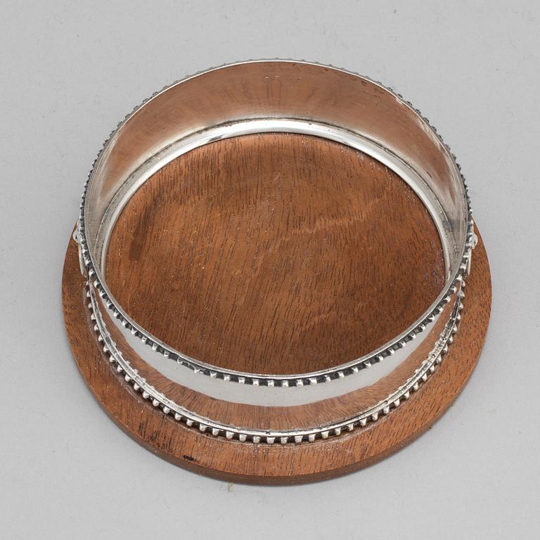 A Swedish 19th century silver coaster, mark of Isak Sandbeck, Stockholm 1818.