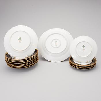 A 22-piece Katharine porcelain tableware set by Weimar, East Germany (GDR).