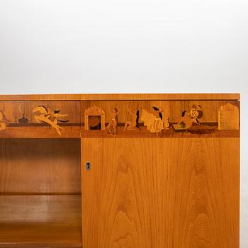 Sven Ekholm & Erik Mattson bookcase Lammhults Chair & Furniture Factory/Mjölby Inlay 1940s Swedish Modern.