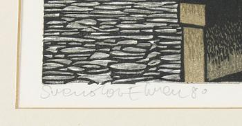 SVENOLOV EHRÉN, färglitografi, signerad och numrerad 233/360, daterad (19)80.