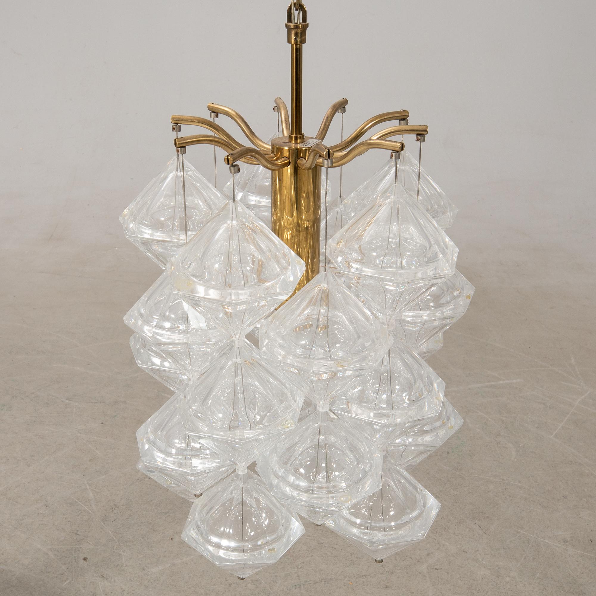 Carl Fagerlund, ceiling lamp, Orrefors.