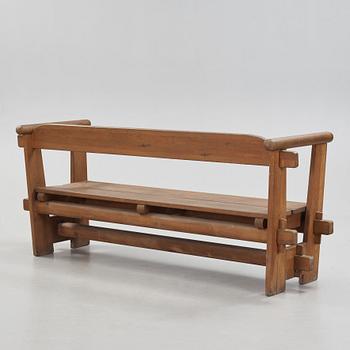 Axel Einar Hjorth, a stained pine sofa, 'Skoga', Nordiska Kompaniet, Sweden 1930's.