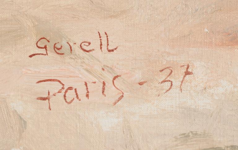 GRETA GERELL, olja på duk, signerad Paris -37.