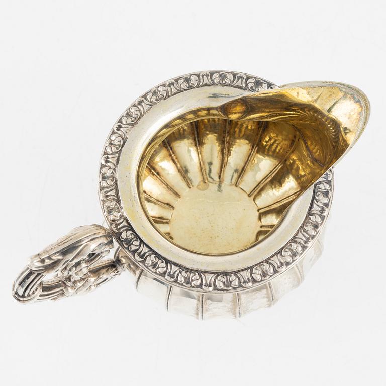 A silver creamer by Gustav Möllenborg Stockholm 1836.